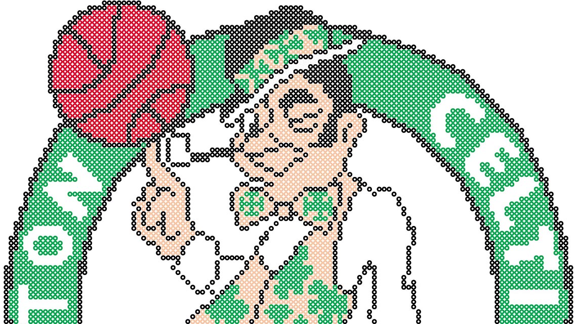 Boston Celtics z koralików Hama